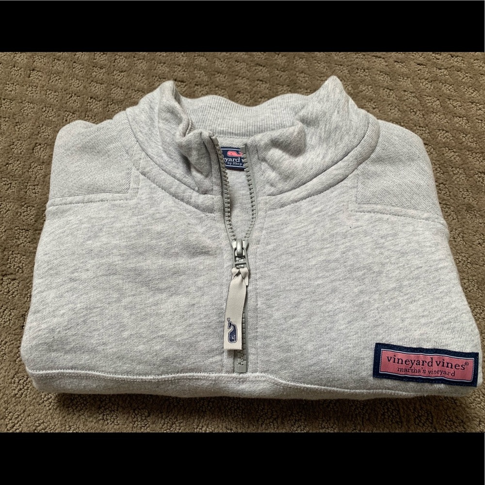 Vineyard Vines Gray 1/4 Zip long Sleeve Pullover Size S